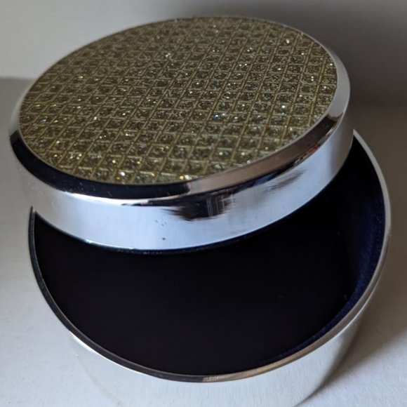 Enesco Silver Options Round Trinket Box (lined) - Picture 2 of 2